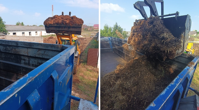 На ферму для черв'яків привезли кінській гній